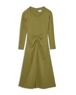 Adrianna Ruched Long Sleeve Midi Dress