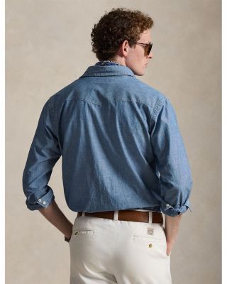 Classic Fit Chambray Western Shirt