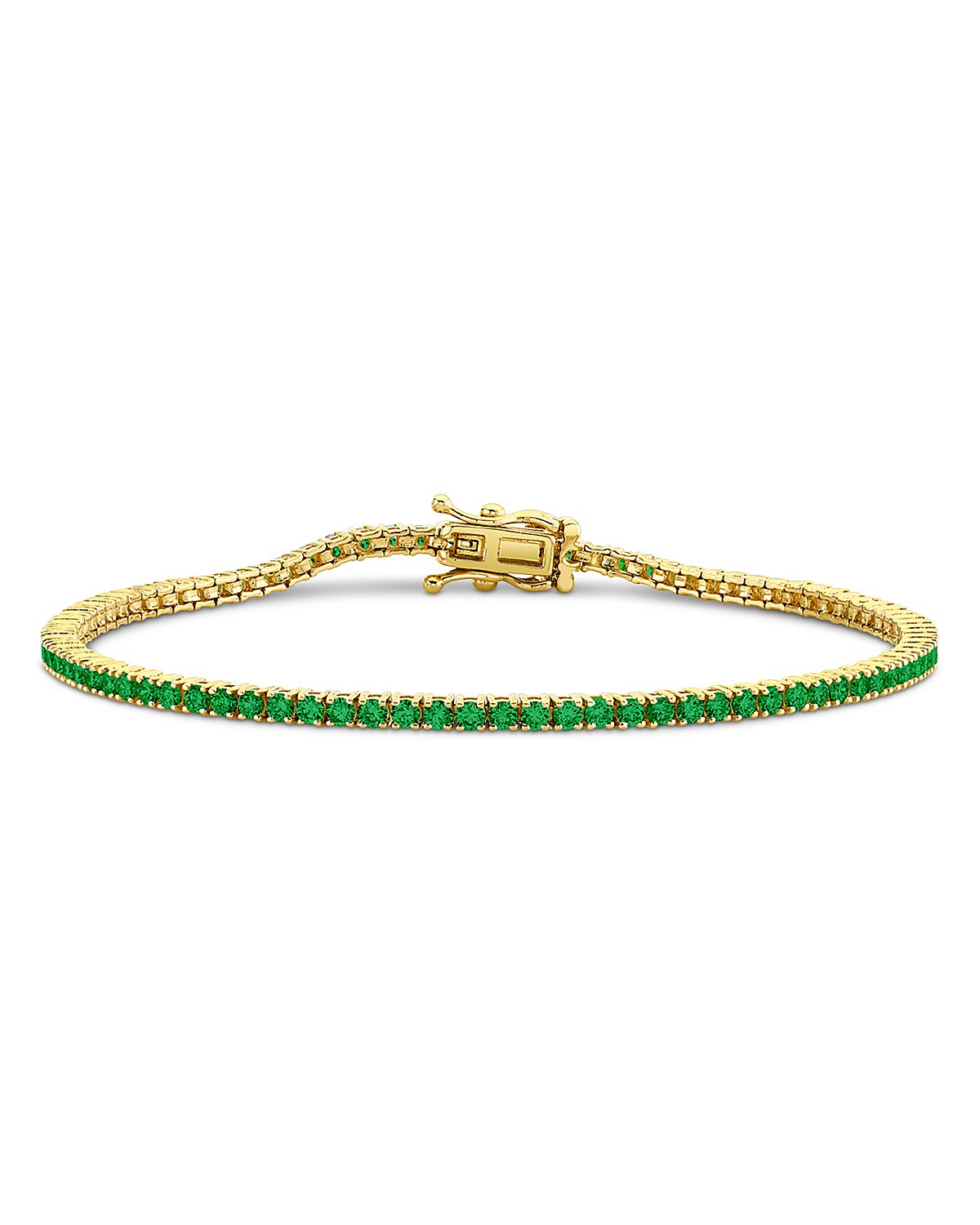Sydney Evan 14K Yellow Gold The Terra Emerald Tennis Bracelet
