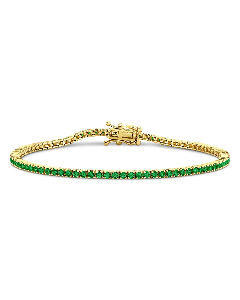 Sydney Evan 14K Yellow Gold The Terra Emerald Tennis Bracelet