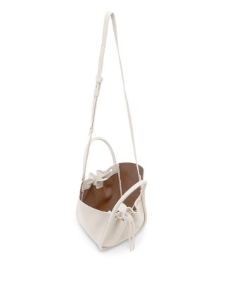 Small Ruched Leather Tote Bag