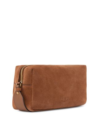 Horizontal Suede Shoulder Bag