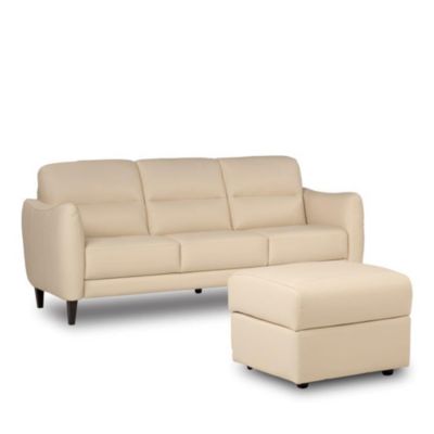 Noto Leather Sofa with Ottoman