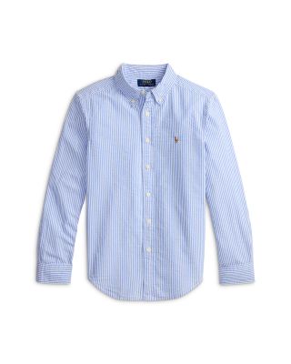 Boys' Striped Cotton Seersucker Shirt - Big Kid