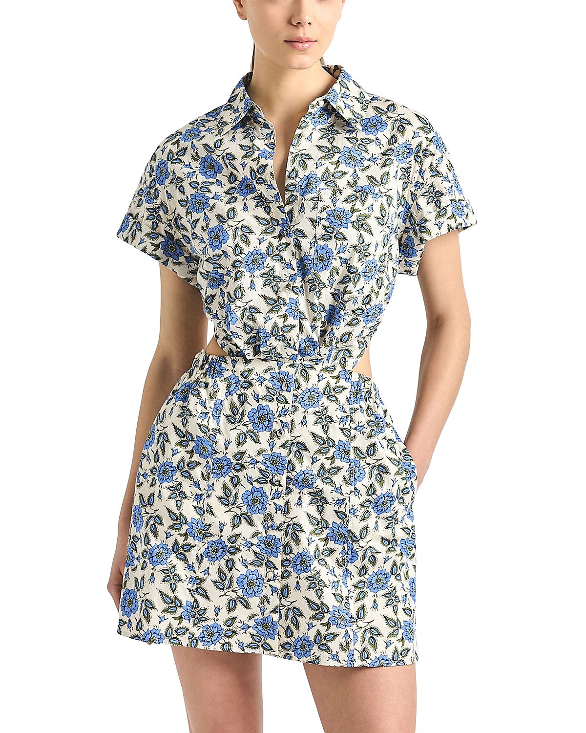 Derek Lam 10 Crosby Alba Printed Dress