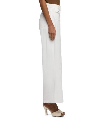 Lotta Ankle Wide Leg Jeans in Linen Ostuni