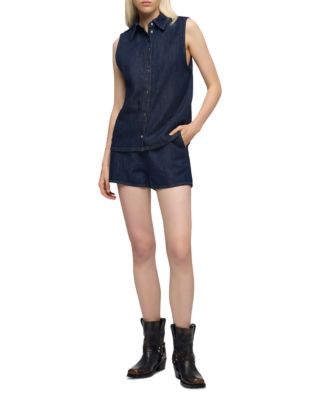 Sleeveless Denim Shirt