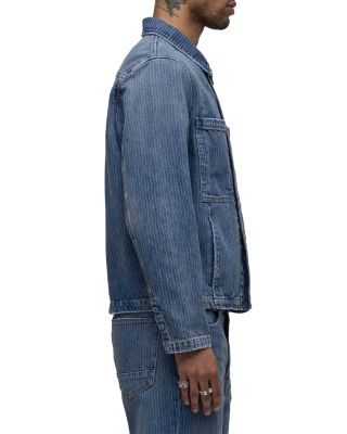 Striped Denim Work Jacket