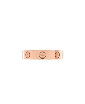  Love Wedding Band 1 Diamond Ring 18K Rose Gold with Diamond
