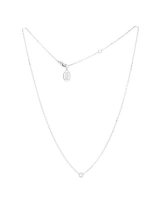 Small Cartier D'Amour Pendant Necklace 18K White Gold with Diamond 16"