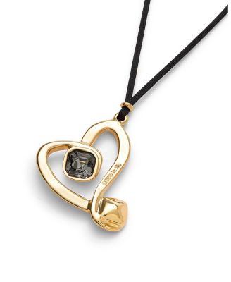 Long Pendant and Central Heart With Black Crystal
