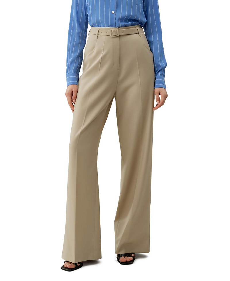 Lilysilk Silk Wool High-Waisted Wide-Leg Pant