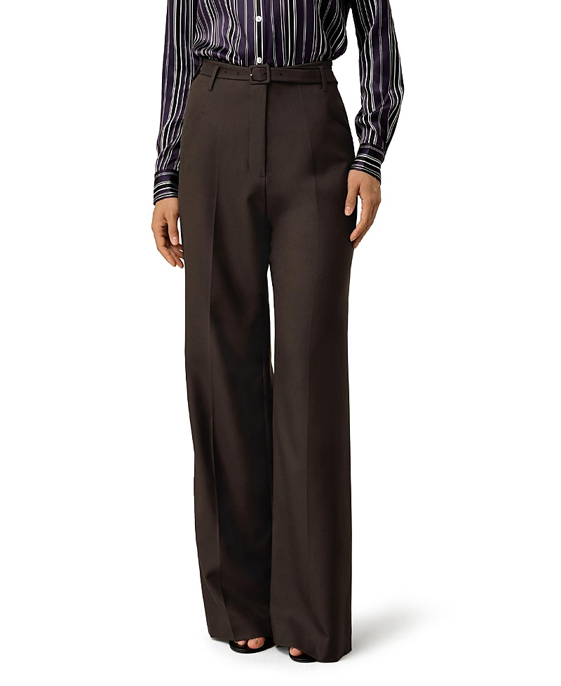 Lilysilk Silk Wool High-Waisted Wide-Leg Pant