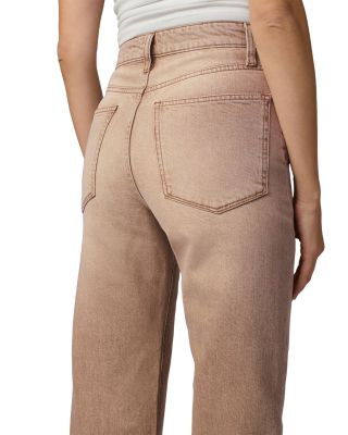 The Margot High Rise Cropped Straight Jeans in Washed Tan