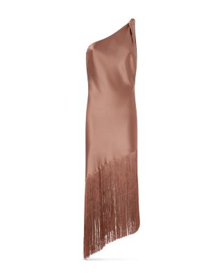Kiwi Satin Fringe Dress