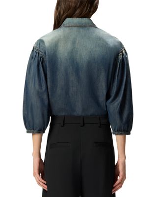 Danae Light Denim Fluid Blouse