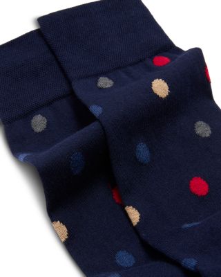 Multi Dot Crew Socks