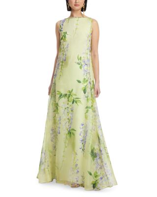 Yumei Silk Embellished Open Back Gown