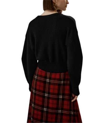 Round Neck Drop-Shoulder Merino Wool Sweater