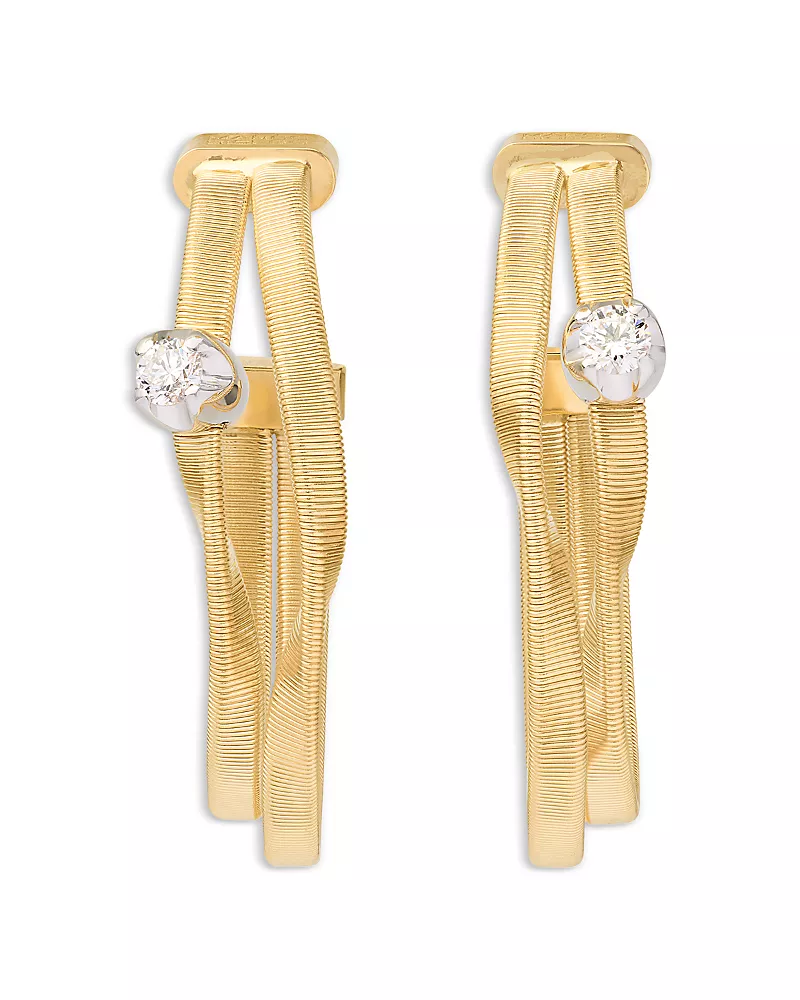 Marco Bicego 18K Yellow Gold Marrakech Diamond Multi Strand Drop Earrings