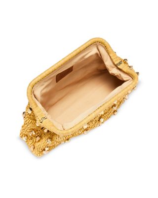 Galia Studded Raffia Clutch