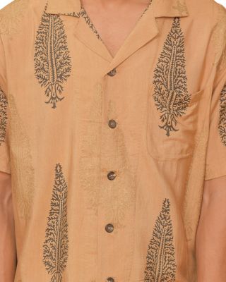 Printed Silk Camp Shirt