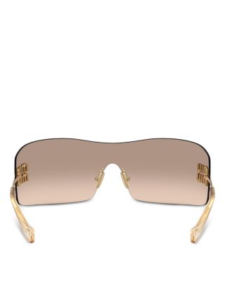 Rectangular Shield Sunglasses, 144mm