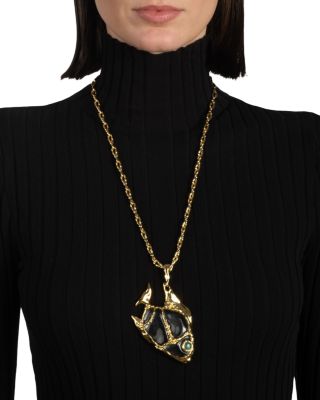 Angelfish Clear Lucite Necklace, 24"