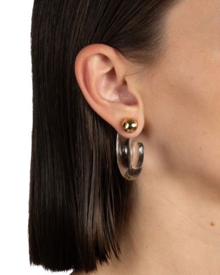 Liquid Lucite Front Back Hoop Earrings