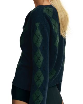 Clara Cashmere Crewneck Cardigan Sweater