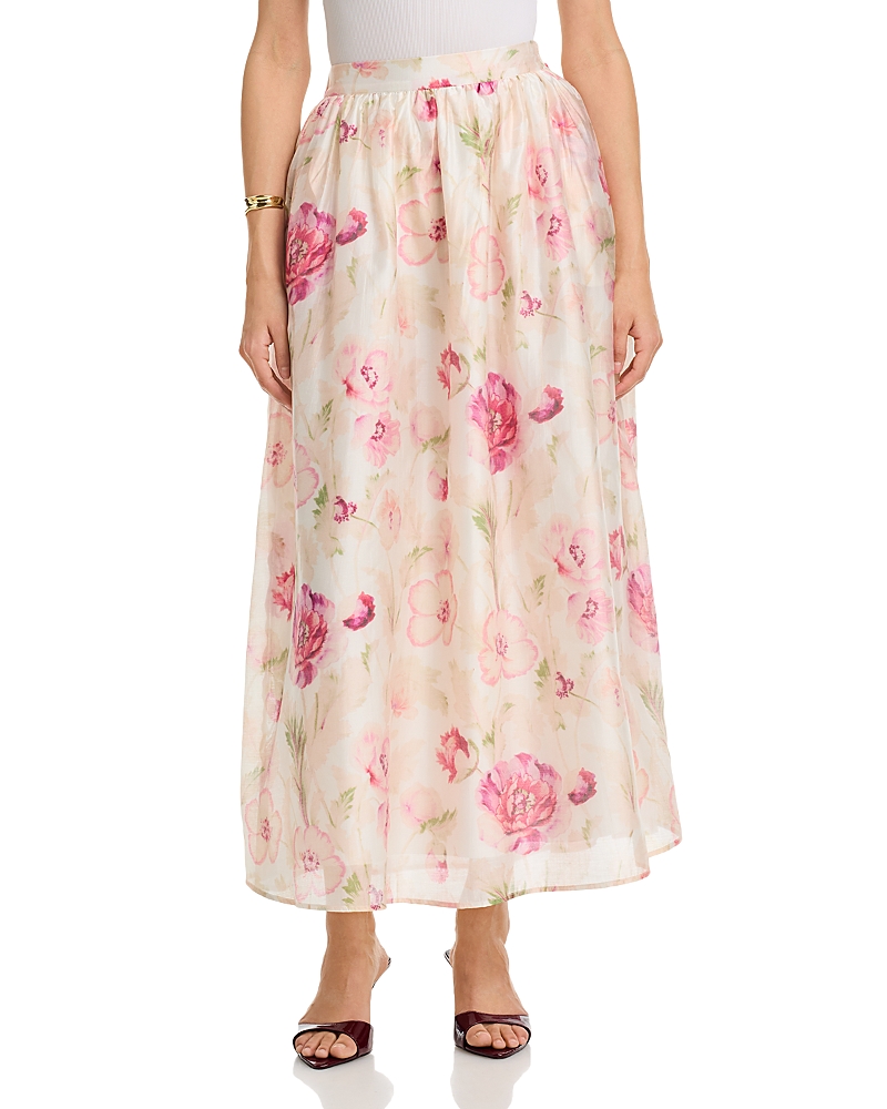 Aqua Rose Maxi Skirt - Exclusive