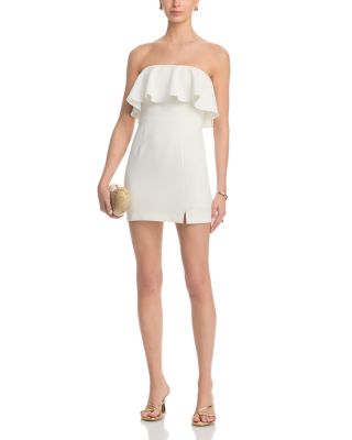 Whisper Strapless Frill Minidress