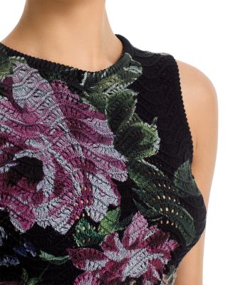 Floral Sweater Knit Tank Top - Exclusive