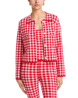 Gingham Knit Jacket & Pants - Exclusive