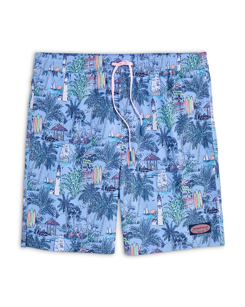 Vineyard Vines Chappy Lobster Print Regular Fit 7 Swim Trunks