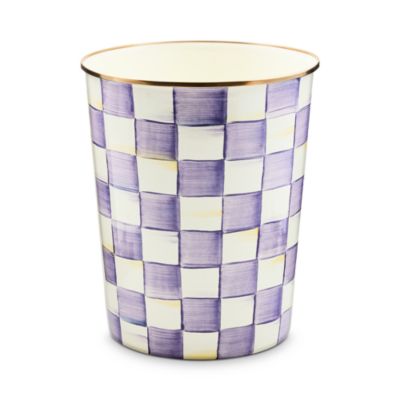 Violet Check Waste Bin