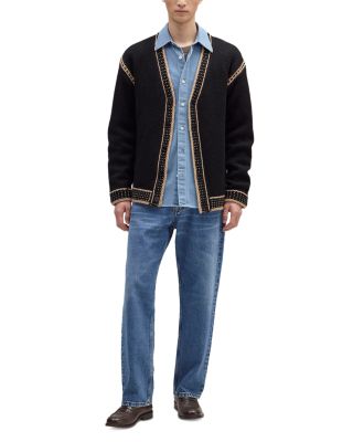 August Relaxed Fit Contrast Trim Cardigan