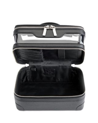 Double Decker Leather Cosmetic Bag