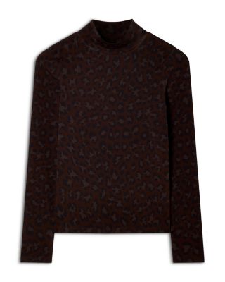 Leopard Print Fitted Jersey Top