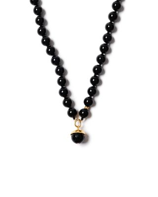 Gemstone Beaded Pendant Necklace, 46"