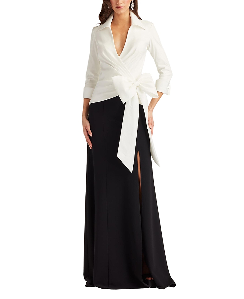 Tadashi Shoji Sarma Wrap Bow Gown