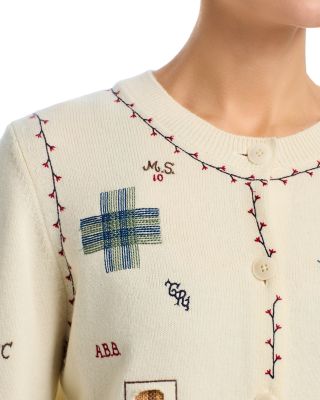 Claira Emb Wool Knit Cardigan