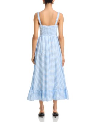 Gingham Bustier Midi Dress - Exclusive