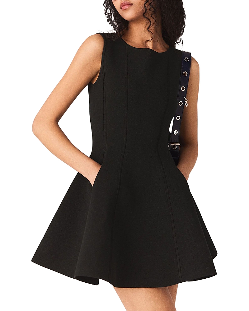 Maje Skater Dress with Embellished Back Bows