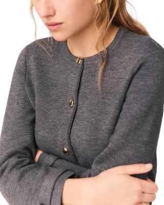 Removable Striped Collar Cardigan