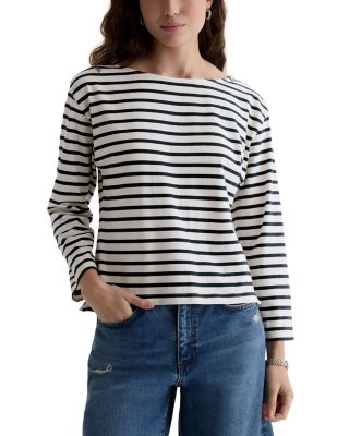 Annie Boat Neck Long Sleeve Tee