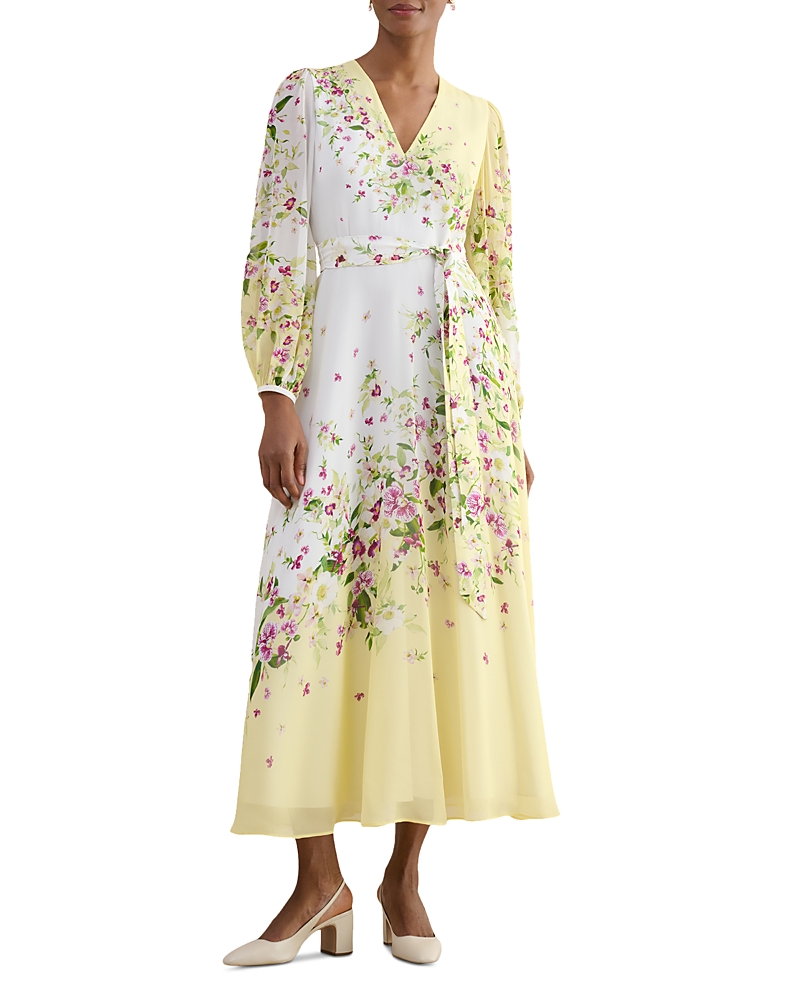 Hobbs London Ariel Silk Floral Dress