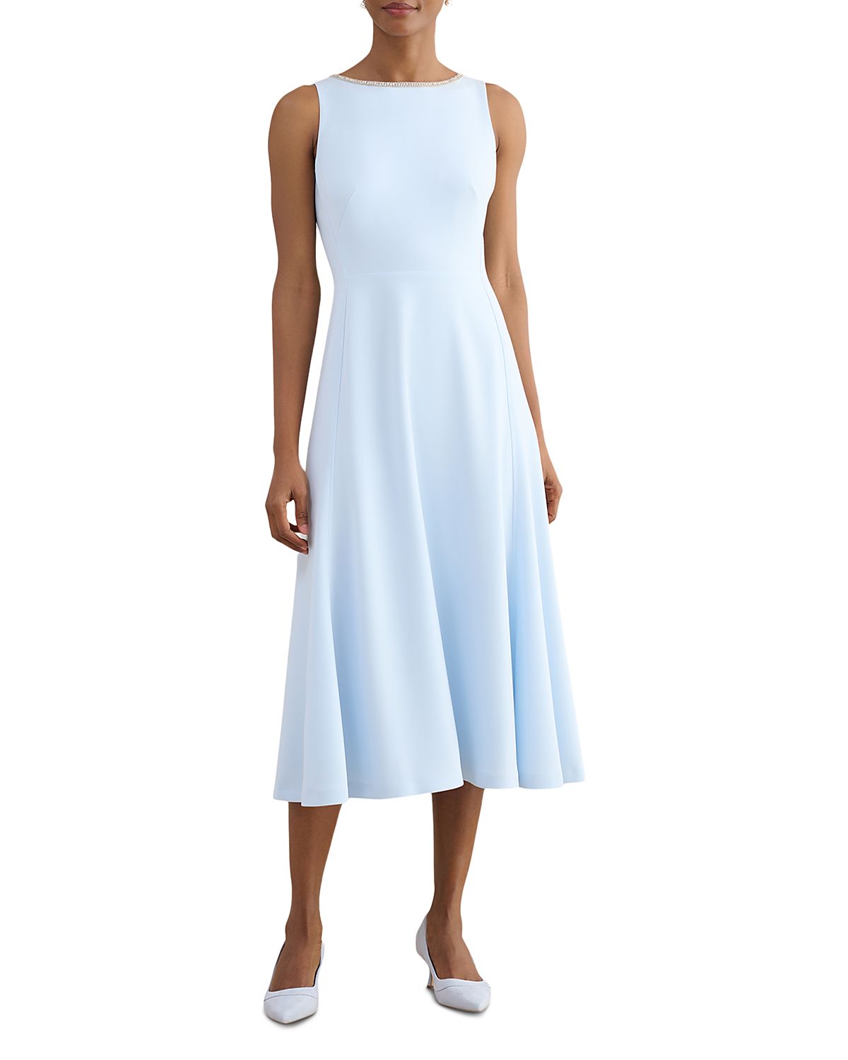 Hobbs London Petites Beatrix Embellished Midi Dress