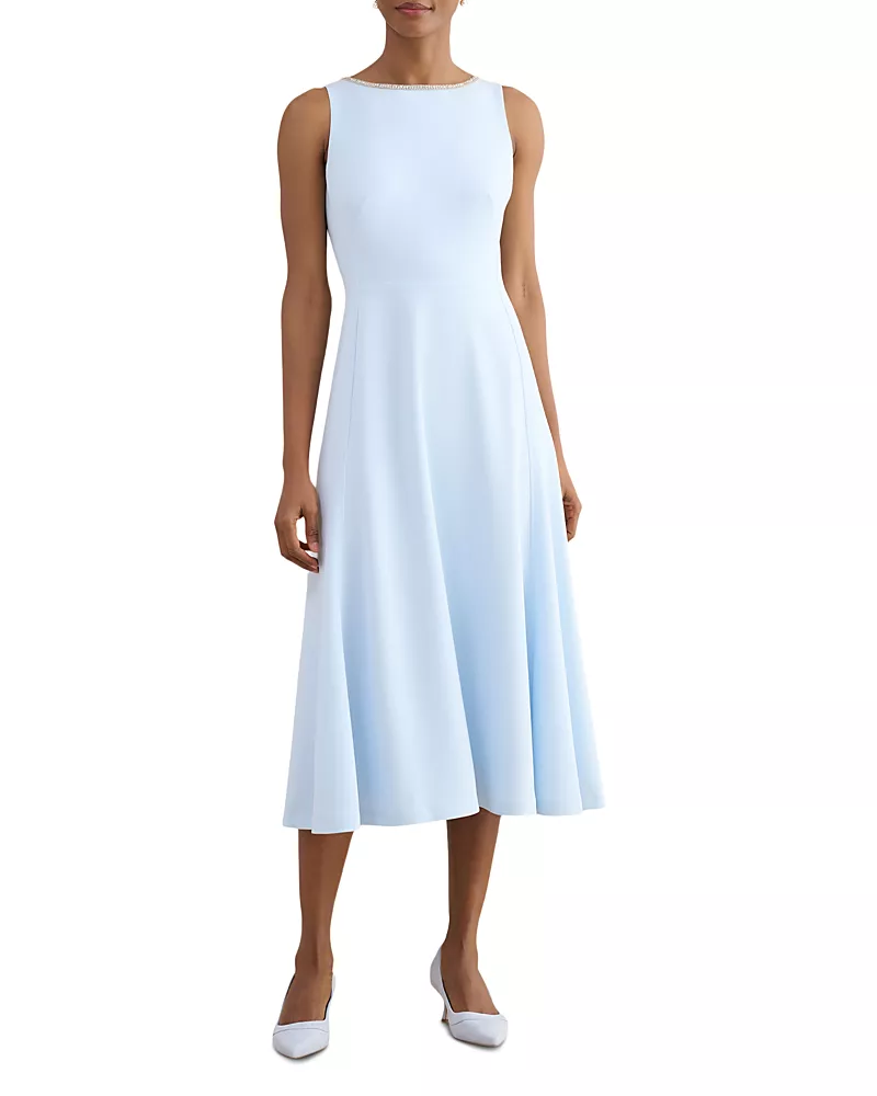Hobbs London Petites Beatrix Embellished Midi Dress