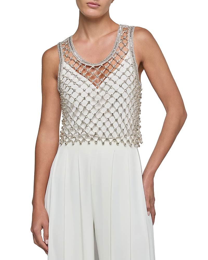 L'Agence Freia Clear Crystal Tank Top
